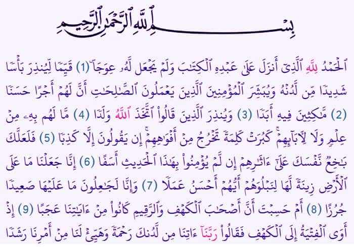 Surah Al Kahf Transliteration