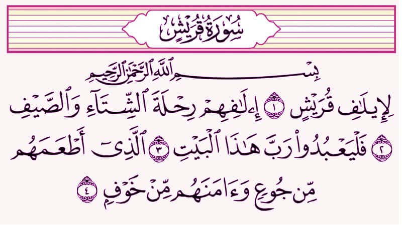 Surah Quraish Transliteration