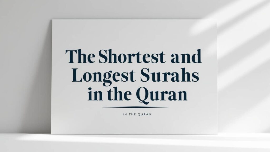 The Shortest and Longest Surahs in the Quran